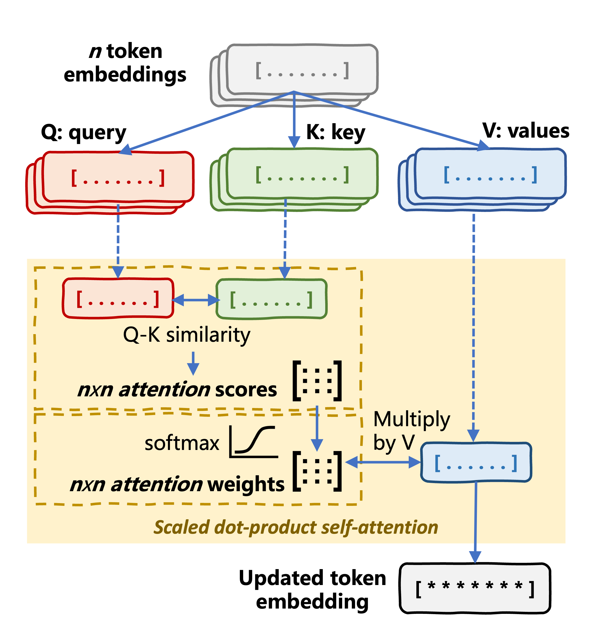 Self-attention mechanism anatomy