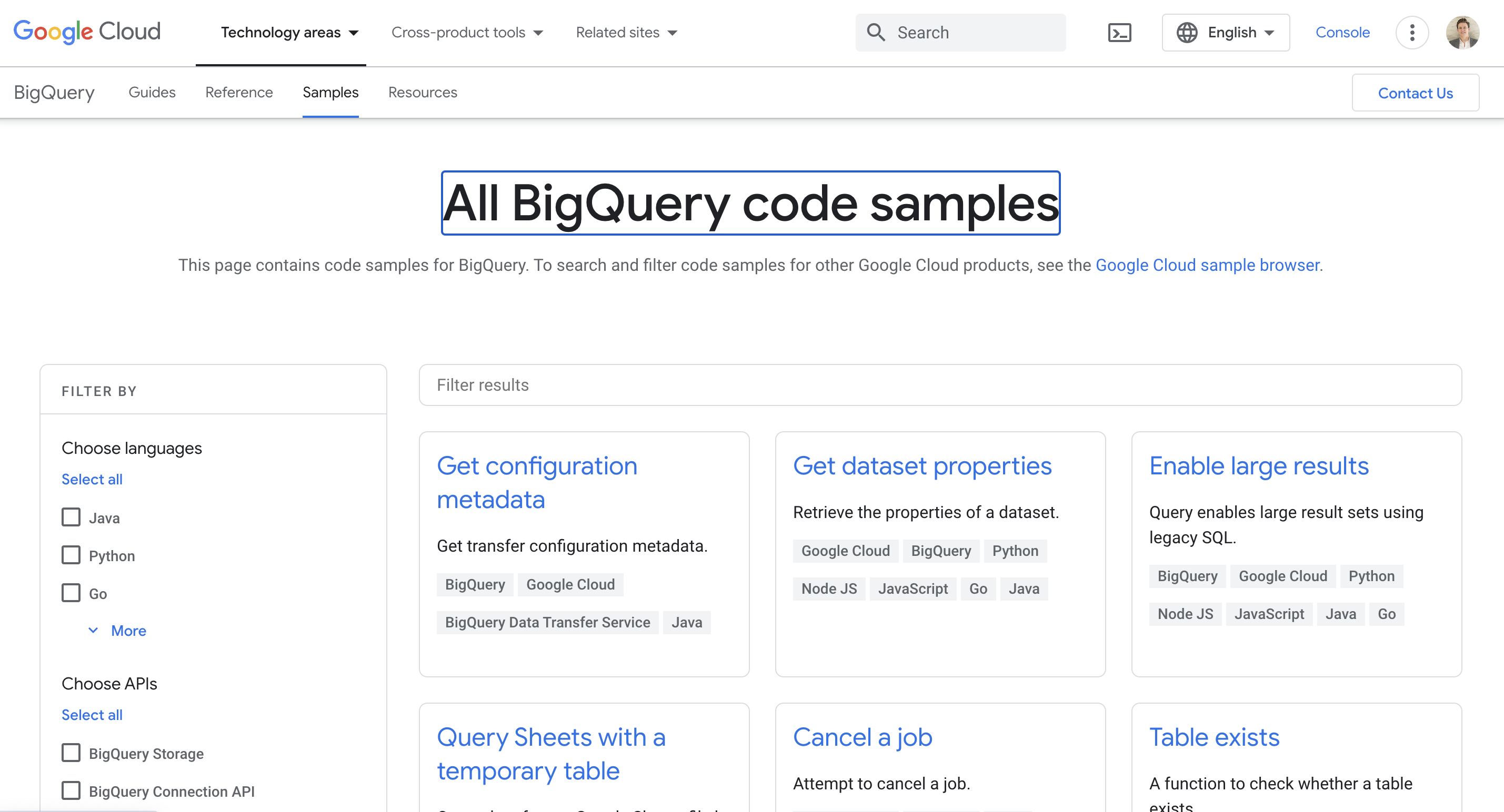 Google BigQuery Tutorials