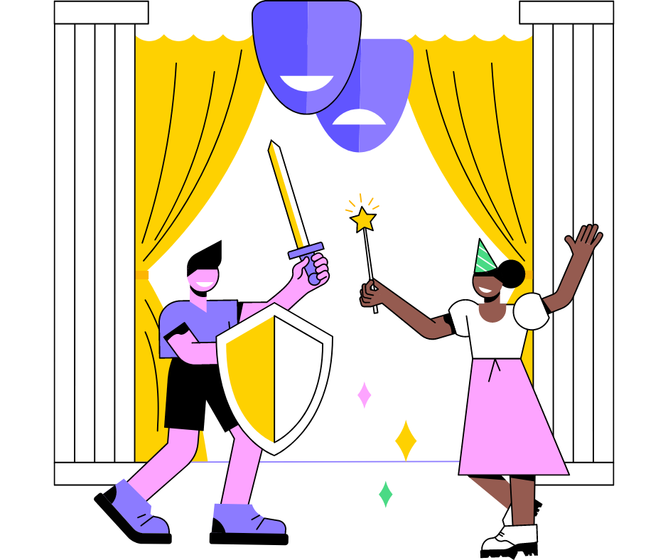 icon to represent role-play in training