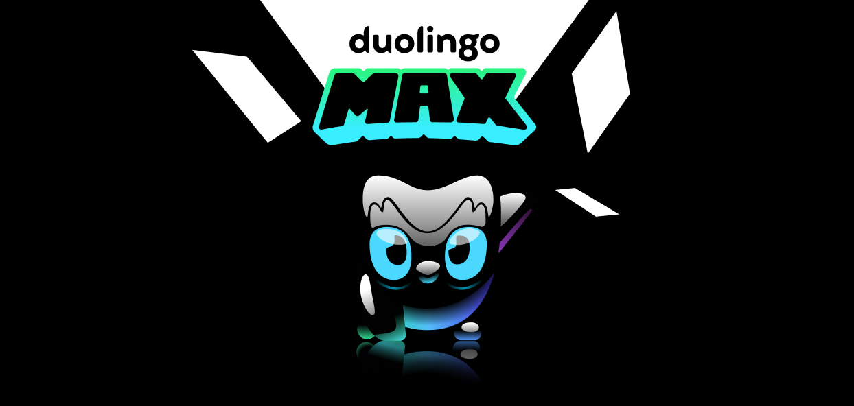 Image of the logo for the Duolingo Max product