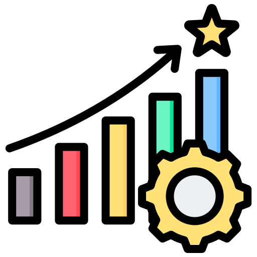 Icon depicting increased efficiency