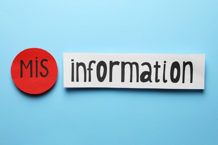 Image showing the word misinformation