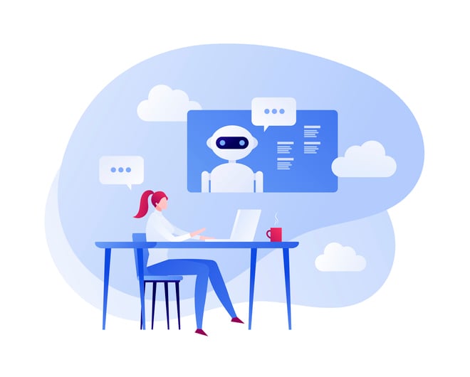 Illustration of an AI chatbot