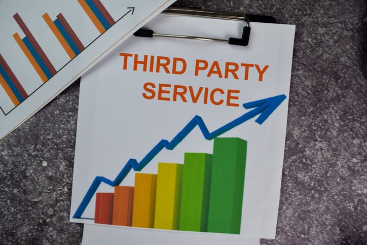 Image of the words "Third Party Service" on a chart clipboard
