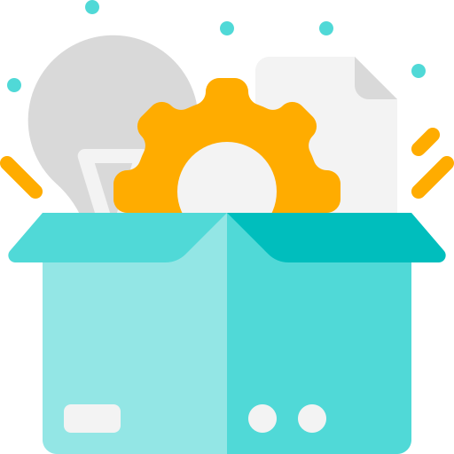 Box with different services popping out