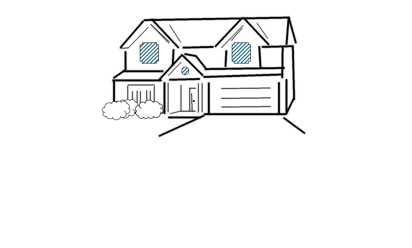 Conceptual model, sketch of a house