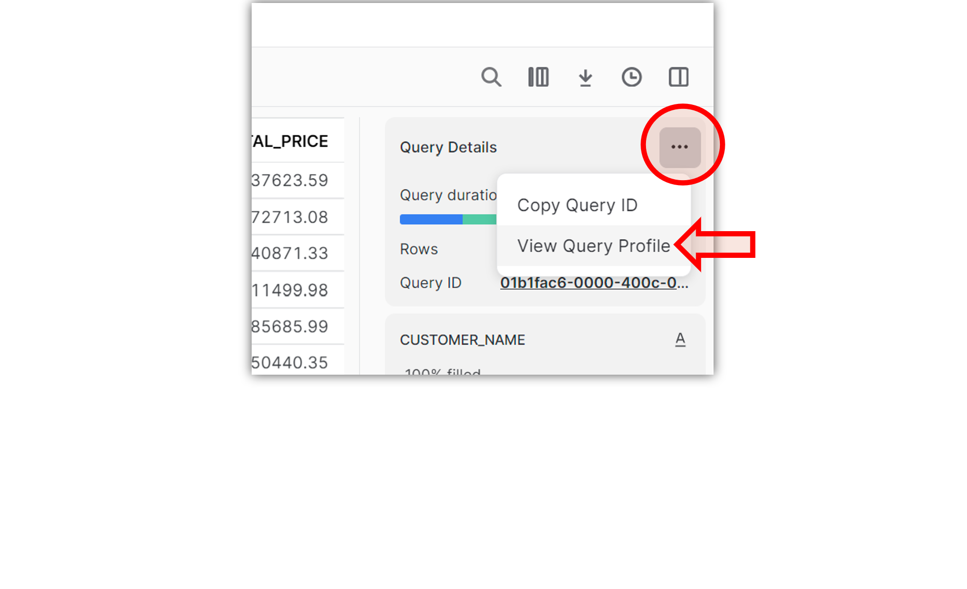 Instruction to find query profile