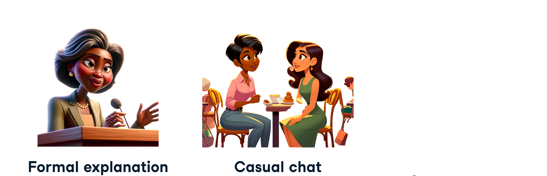 Dos personas manteniendo una charla informal