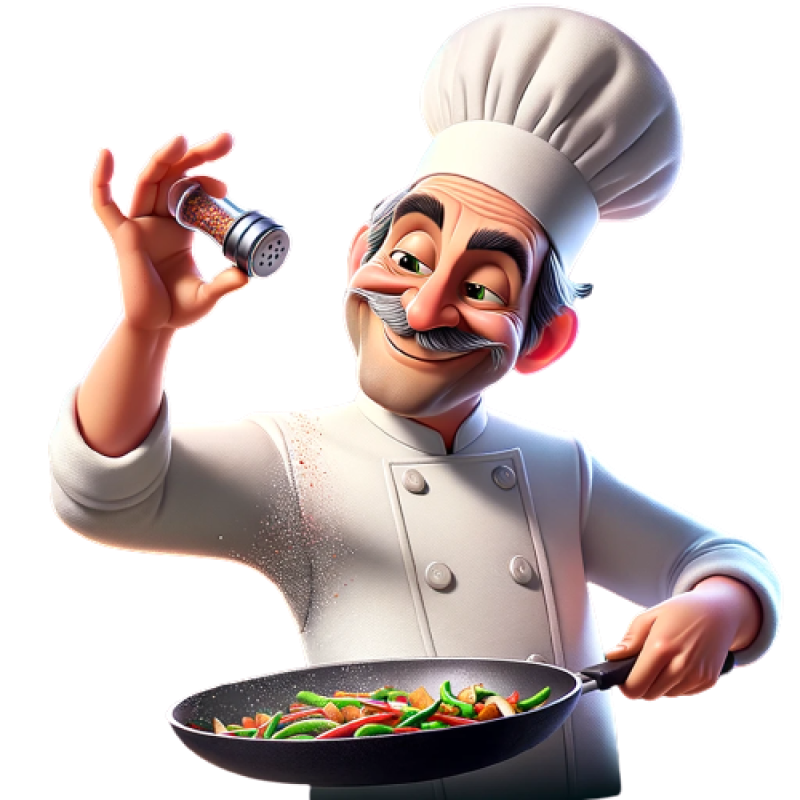 Ilustración de un cocinero