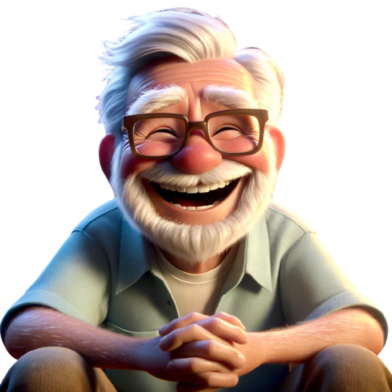 Happy, smiling older person