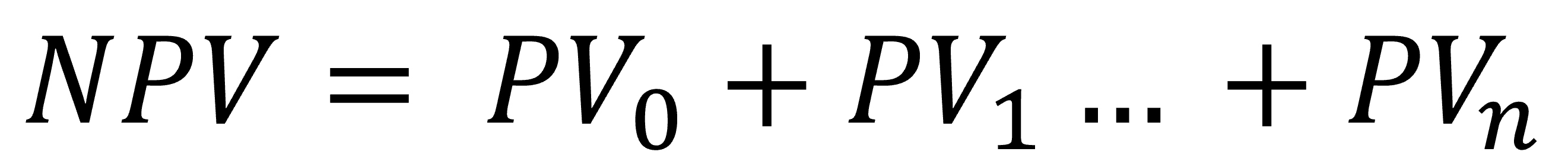 the net present value formula
