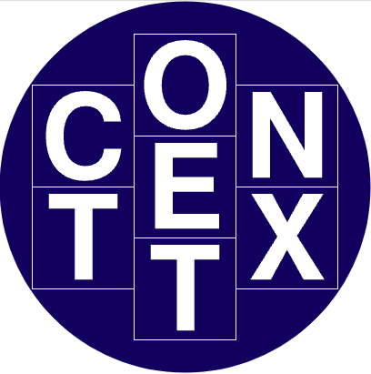 The word "context" chunked into individual letters.