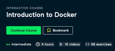 Introduction to Docker course screenshot
