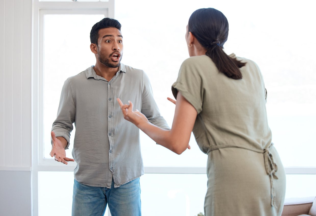 A couple arguing