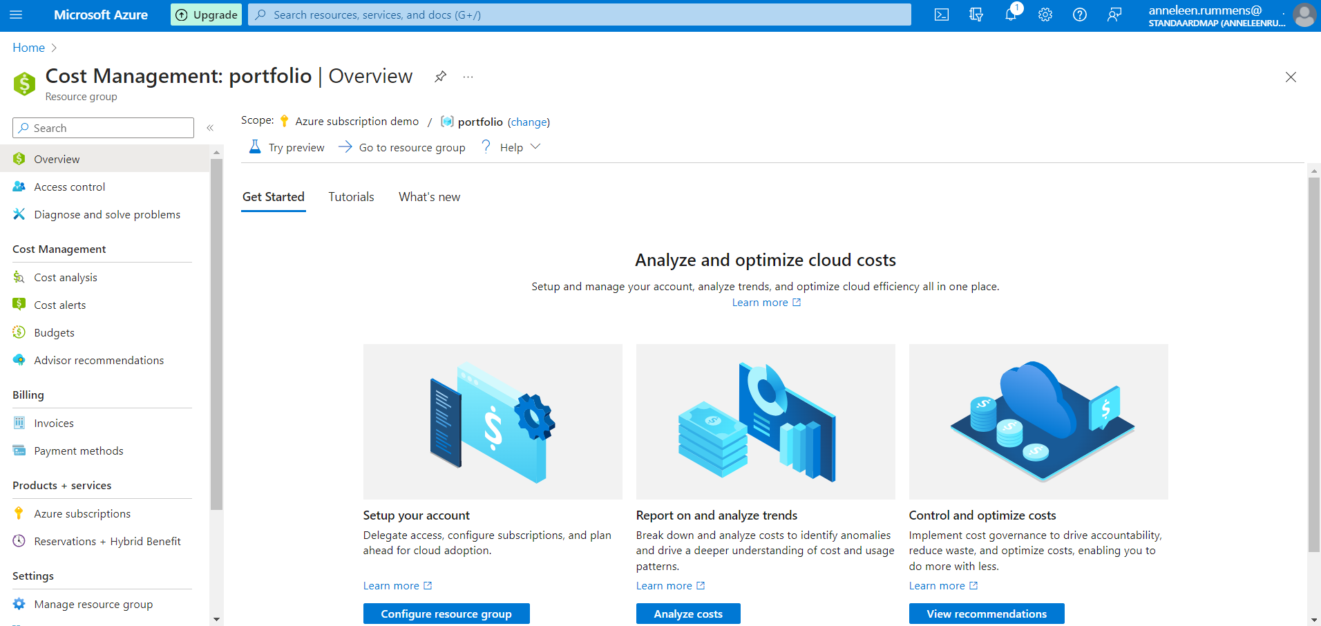 Cost Management in Azure