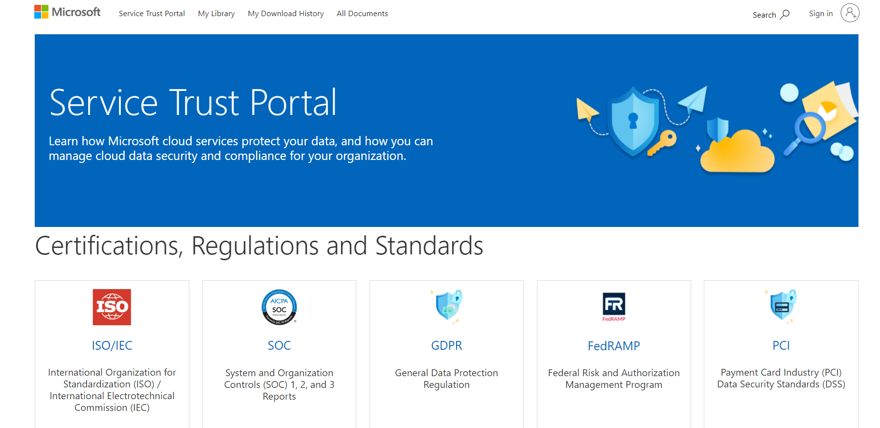 Service Trust Portal