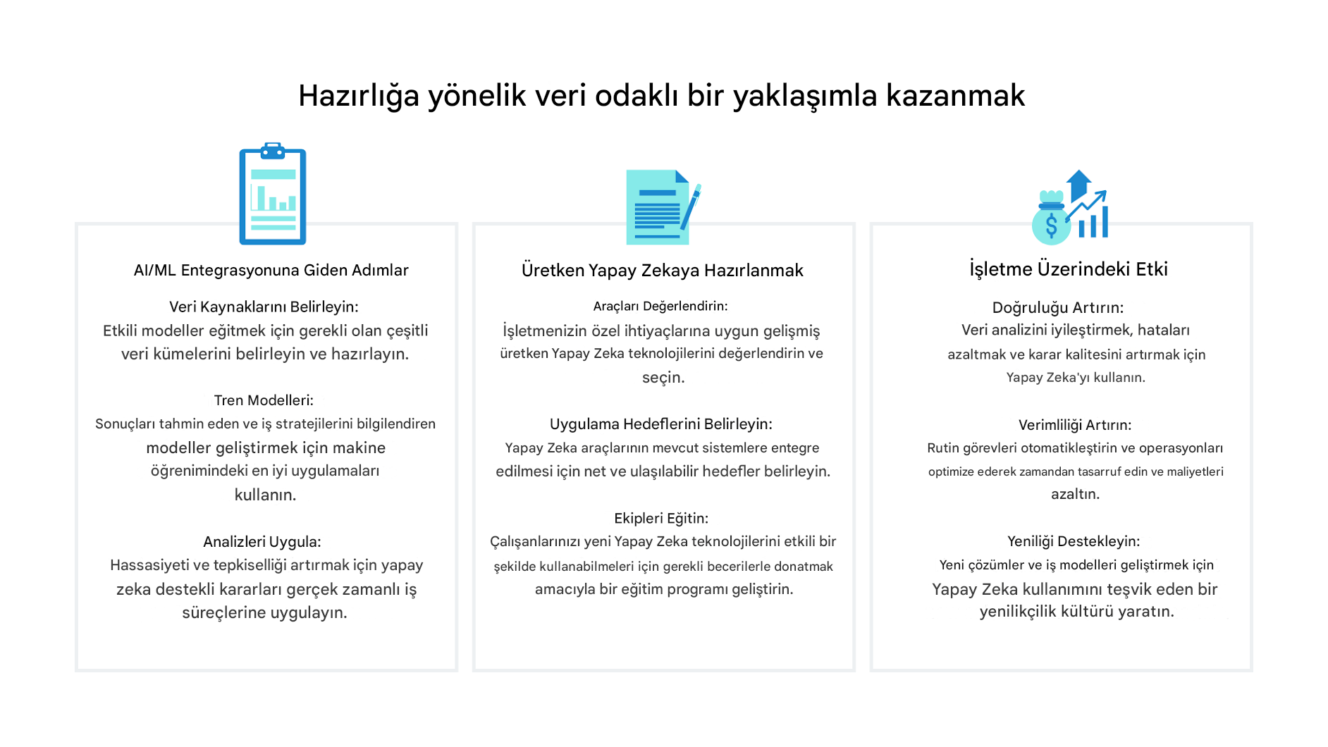 Üç metin kutusu