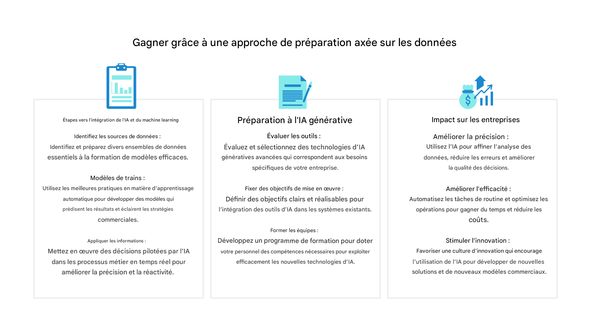 Trois zones de texte