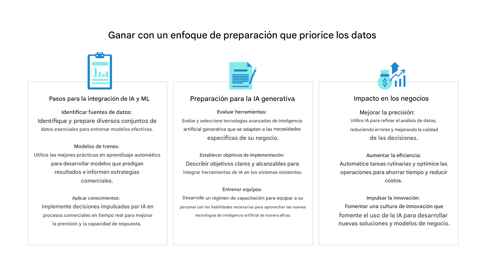 Tres cuadros de texto