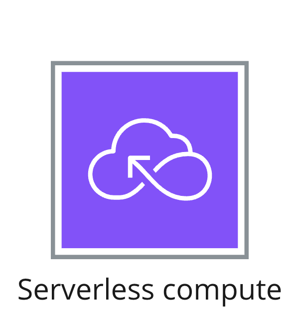 An icon showing serverless compute.