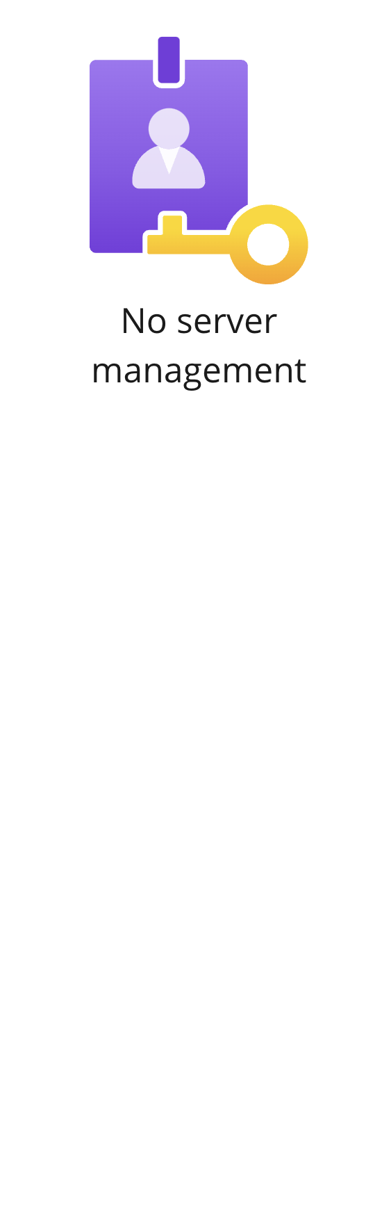 An icon showing no server management.