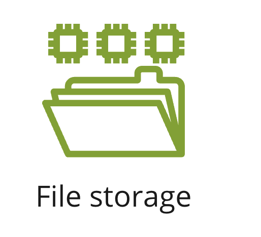 An icon showing file storage.