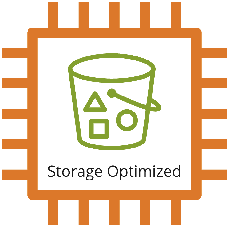 EC2 instance icon showing a storage optimized instance.