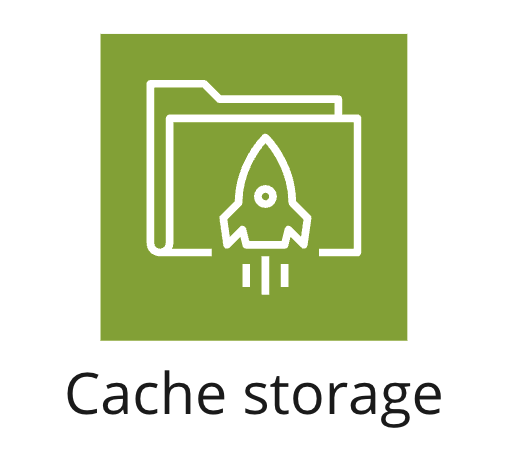 An icon showing cache storage.