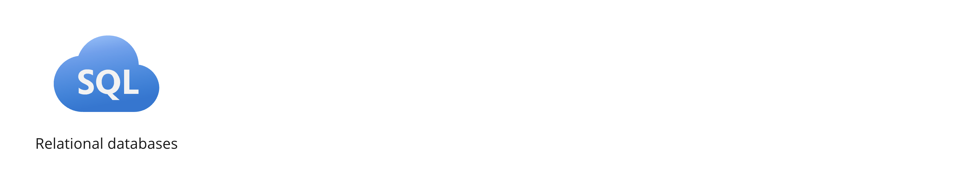 An icon showing relational databases.