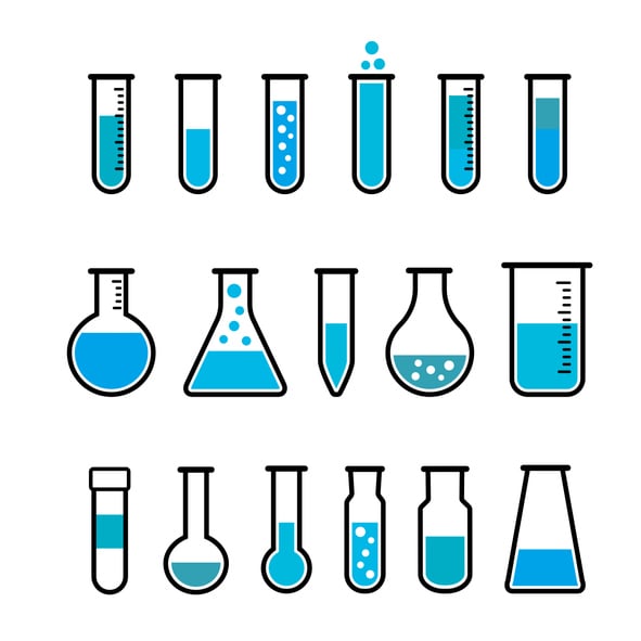 Image of chemistry test tube with fluid