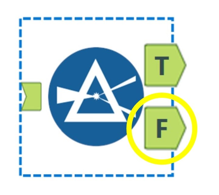 Image of Filter tool False output anchor