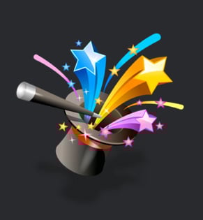 an illustration depicting a magician's hat