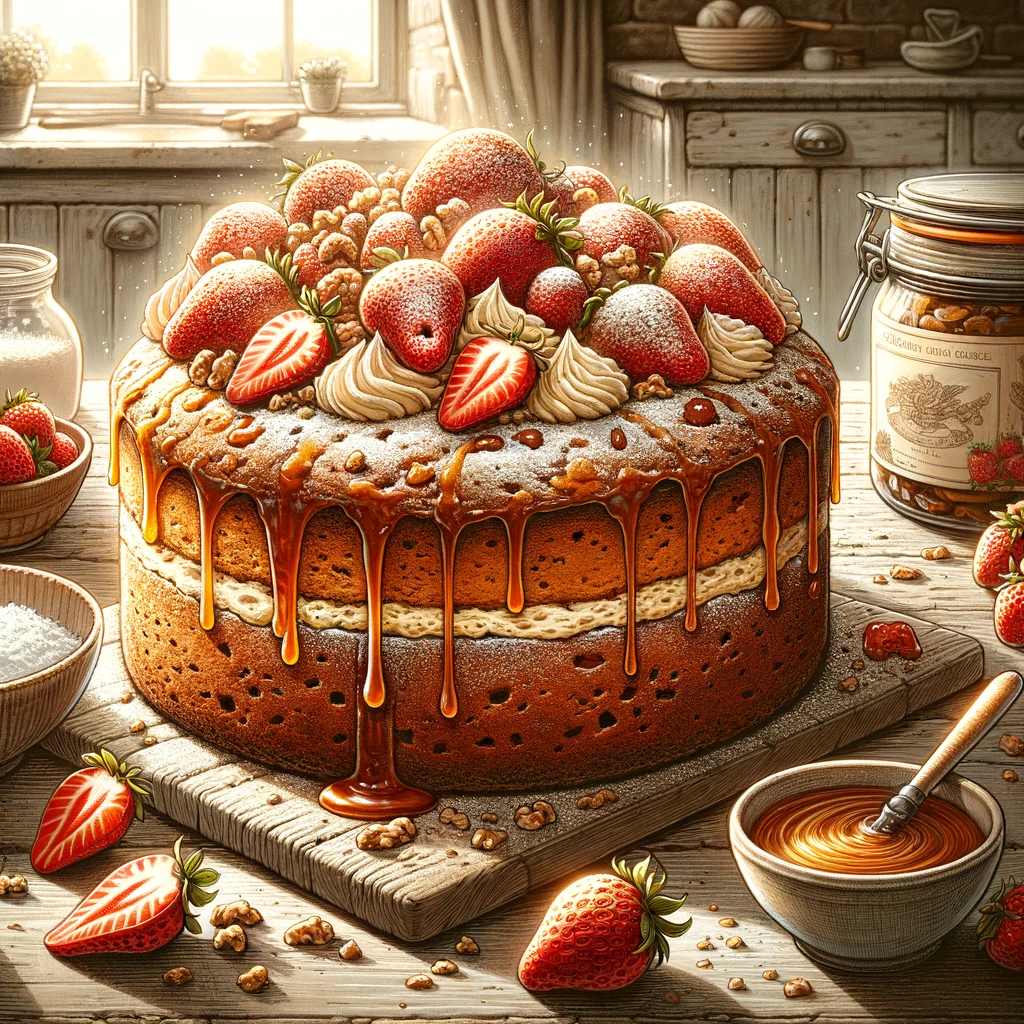 an illustration depicting a cake