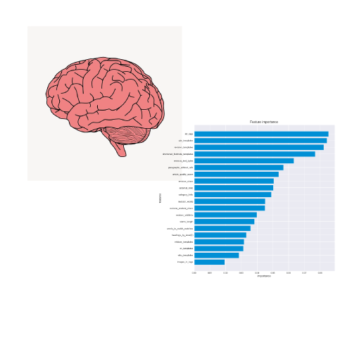 graphic showing brain
