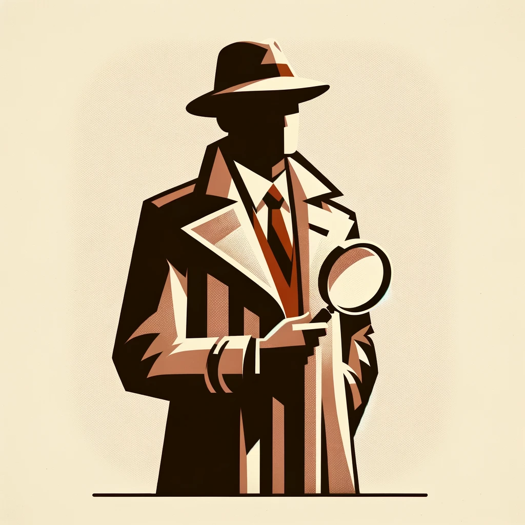 an illustration depicting a detective