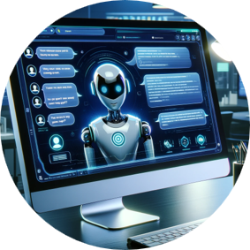 Image showing a conversational chatbot.