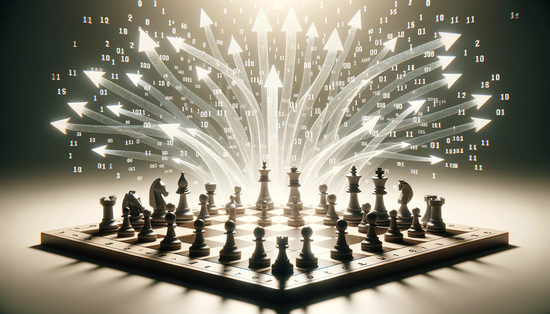 Image showing a chess board with some arrows for possible moves.