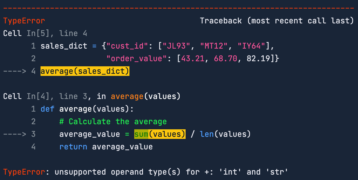 Traceback with TypeError