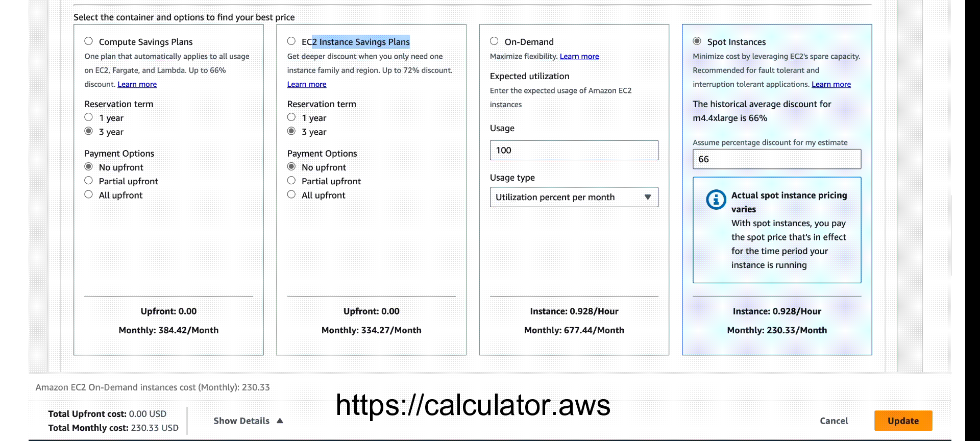Pricing Calculator Demo