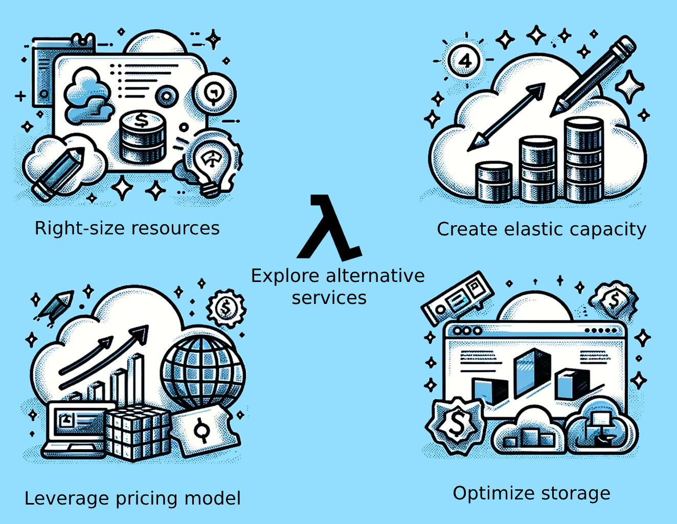 cost optimization framework: the five steps