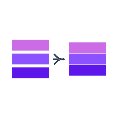 Illustration depicting multiple datasets after appending data