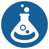 A blue icon of the formula tool in Alteryx software. It contains a bubbling beaker like those in a scienctific laboratory.
