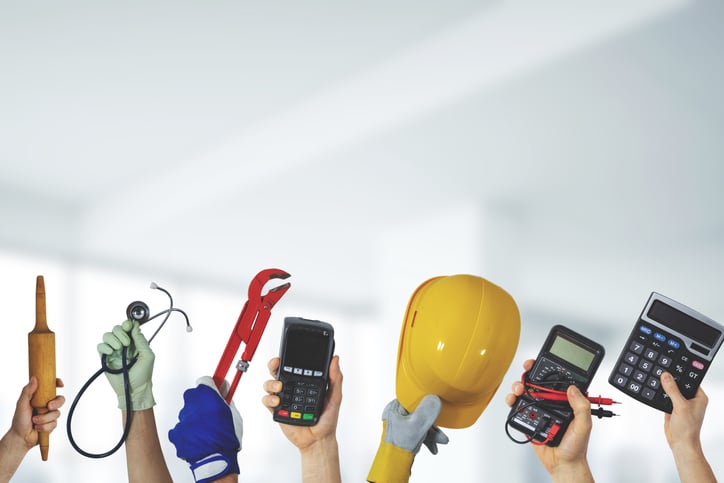 Image showing different types of industries by the equipment used