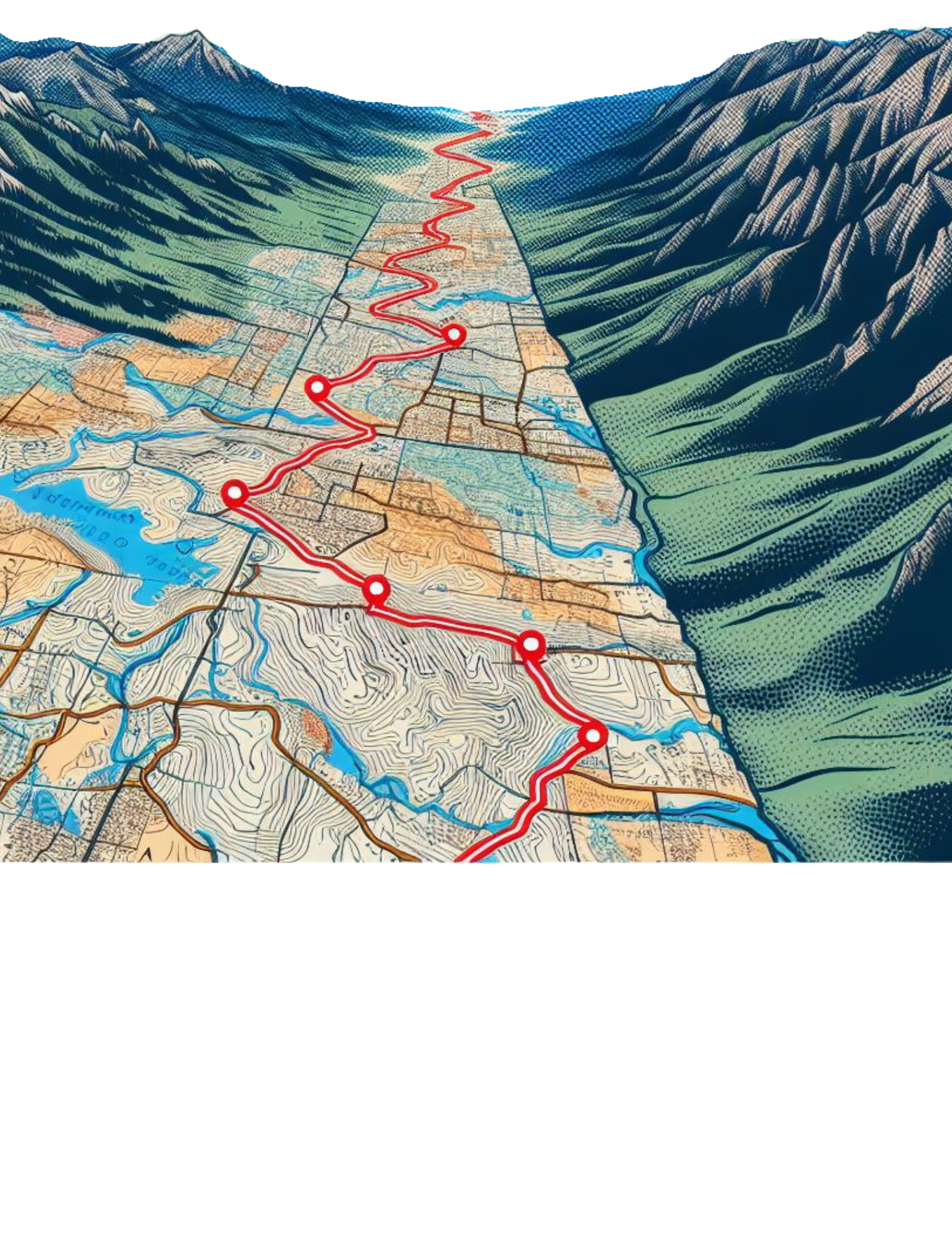 A map with a clear path representing a strategic action plan