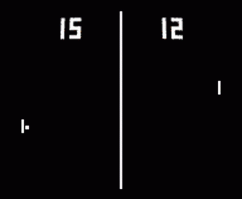 A gif representing a game of Pong
