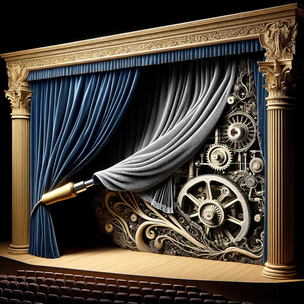 Gears behind the curtain]