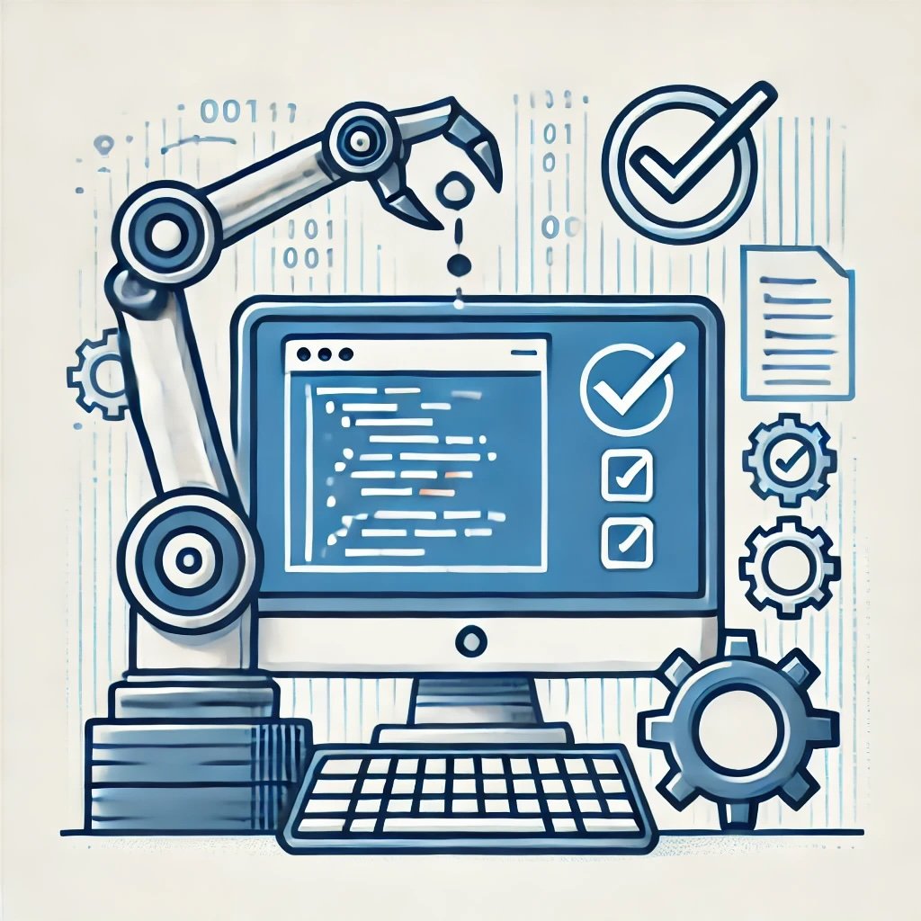 A robot testing code