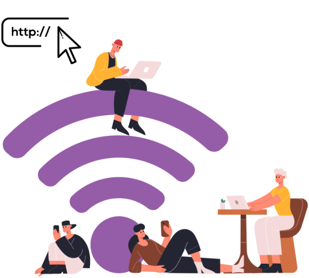 People with internet access on their devices