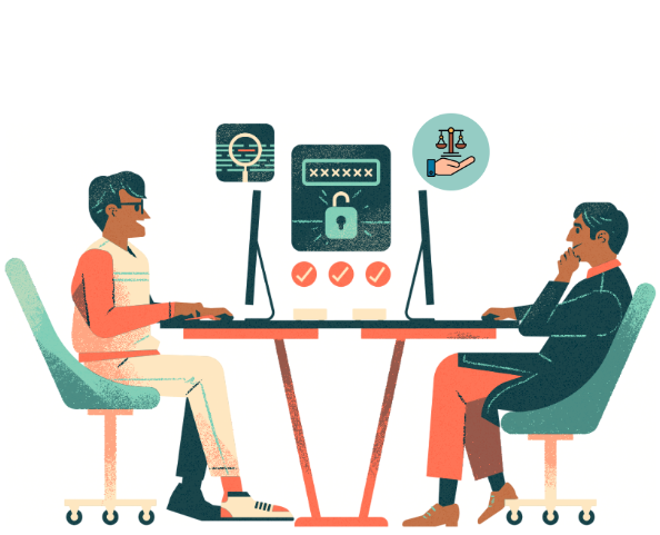 People working, considering data ethics