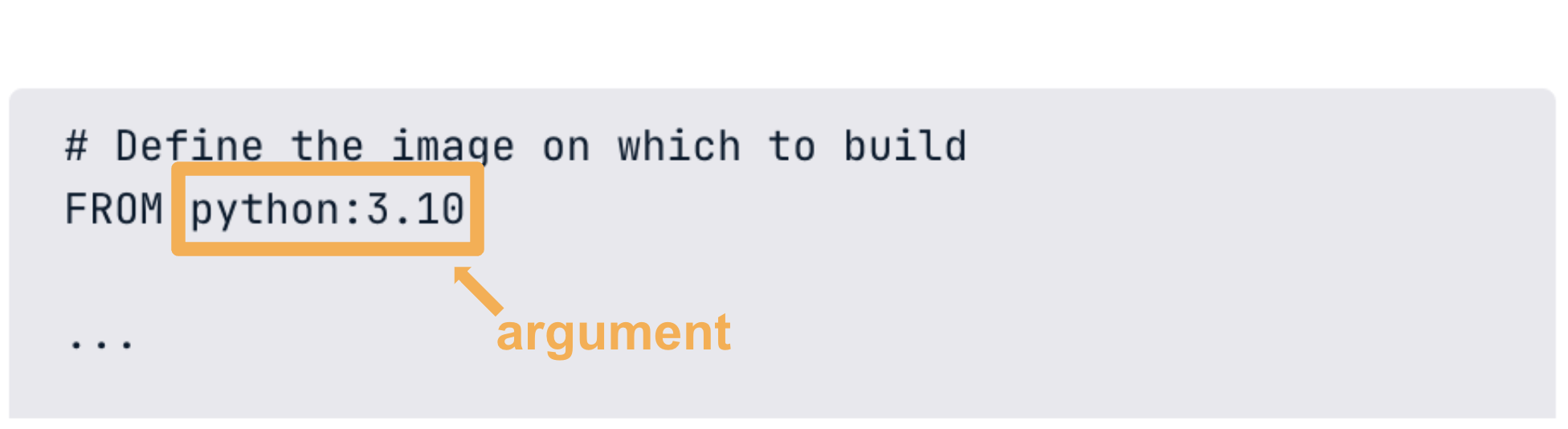 Dockerfile - Argument of Docker instruction